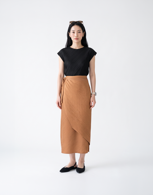 Wrinkle-Free, Cooling & Breathable Free Size Siena Skirt With Stretchy Waistband