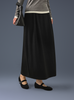 Wool Stride Skirt With Stretchy Waistband & Pockets - For Cold Climates
