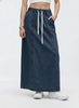 Cooling & Buttery Soft Mermaid Denim Skirt With Adjustable Waistband & Pockets