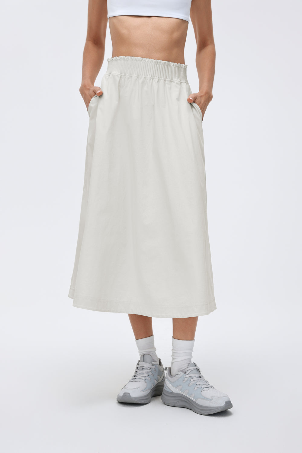 Wrinkle-Free, Cooling & Breathable Sunrise Skirt With Stretchable Waistband With Pockets