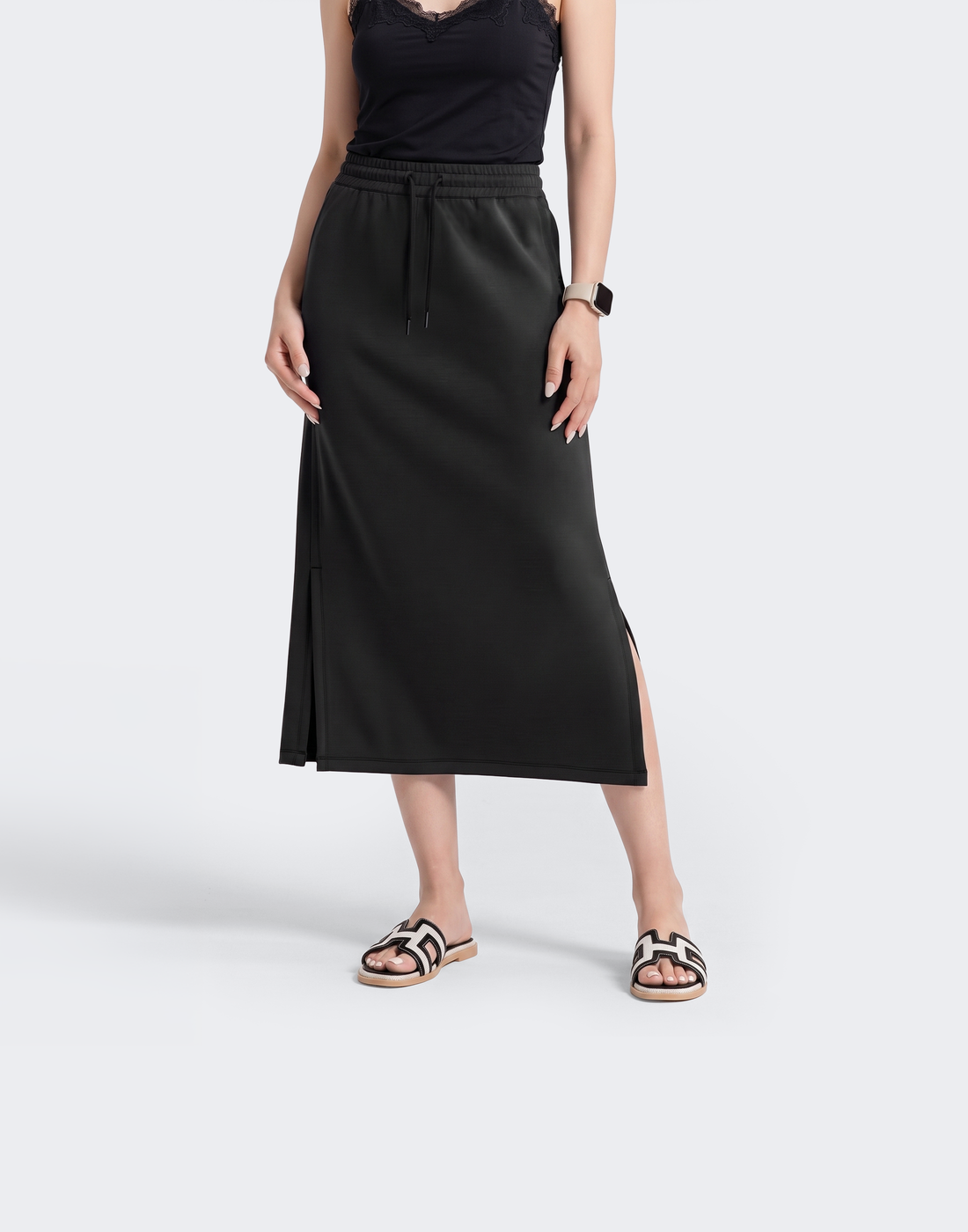 Cooling, Breathable & Buttery Soft Deluxe Skirt With Stretchable Waistband & Pockets