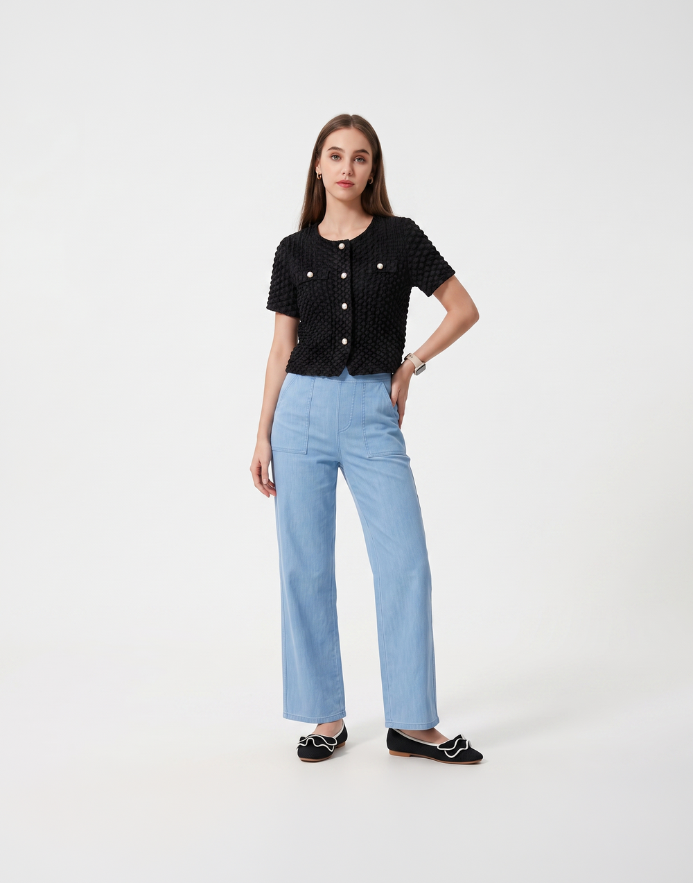 Wrinkle-Free, Cooling & Breathable Free Size Lit Pleated Set