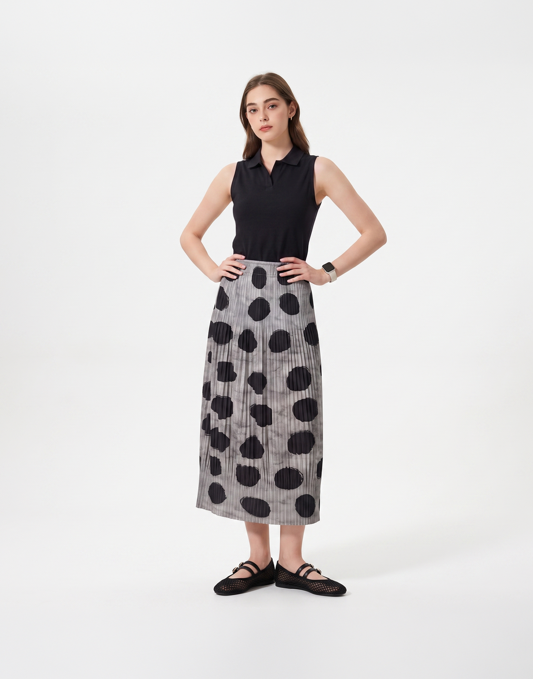 Wrinkle-Free, Cooling & Breathable Free Size Element Skirt With Stretchy Waistband
