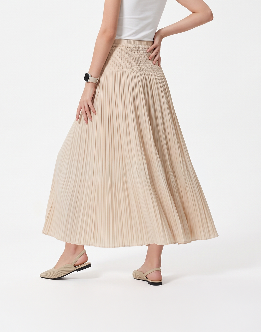 Wrinkle-Free, Cooling & Breathable Free Size Lit Pleated Set