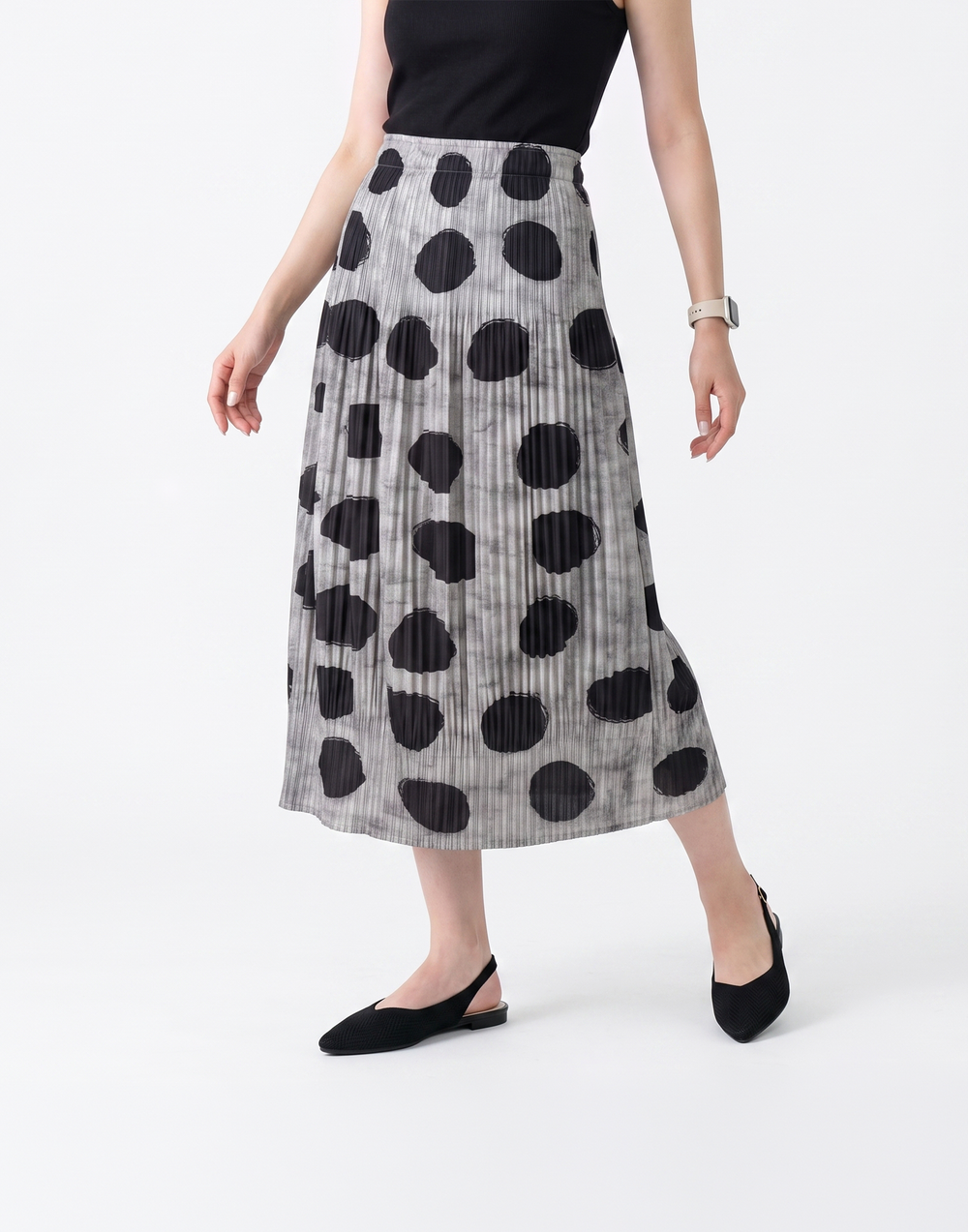 Wrinkle-Free, Cooling & Breathable Free Size Element Skirt With Stretchy Waistband
