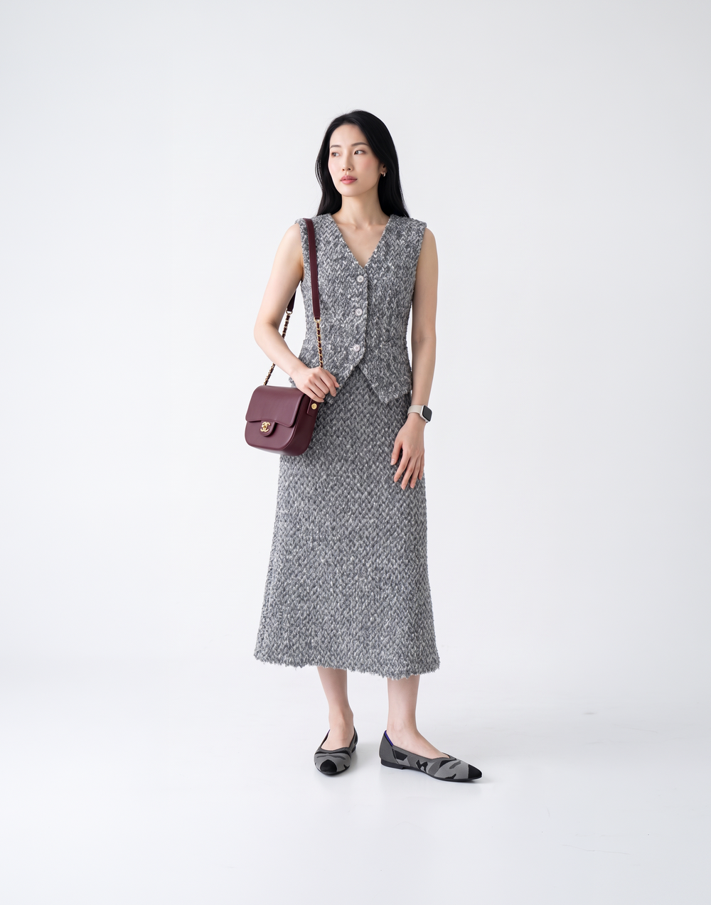 Wrinkle-Free, Cooling & Breathable Free Size Valencia Skirt With Stretchy Waistband