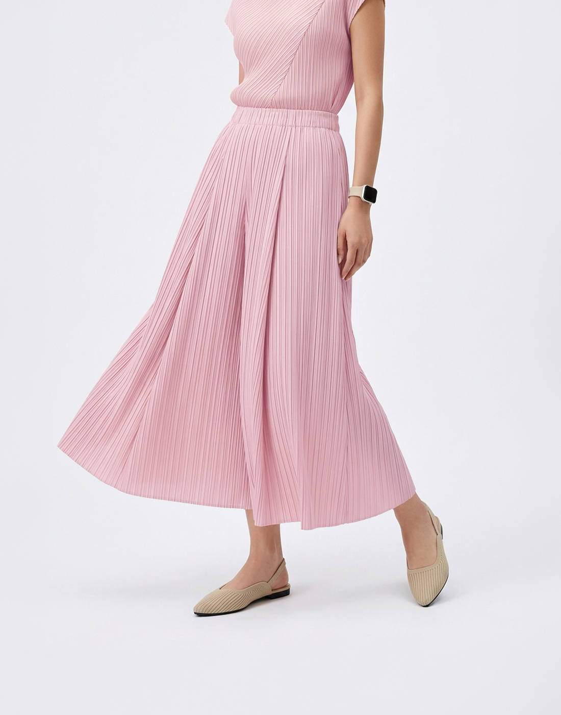 Wrinkle-Free, Cooling & Breathable Free Size Nelle Pants With Stretchy Waistband