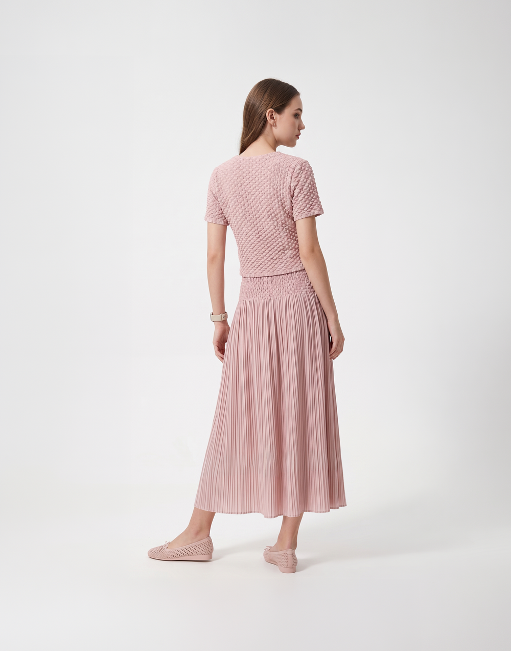 Wrinkle-Free, Cooling & Breathable Free Size Lit Pleated Set