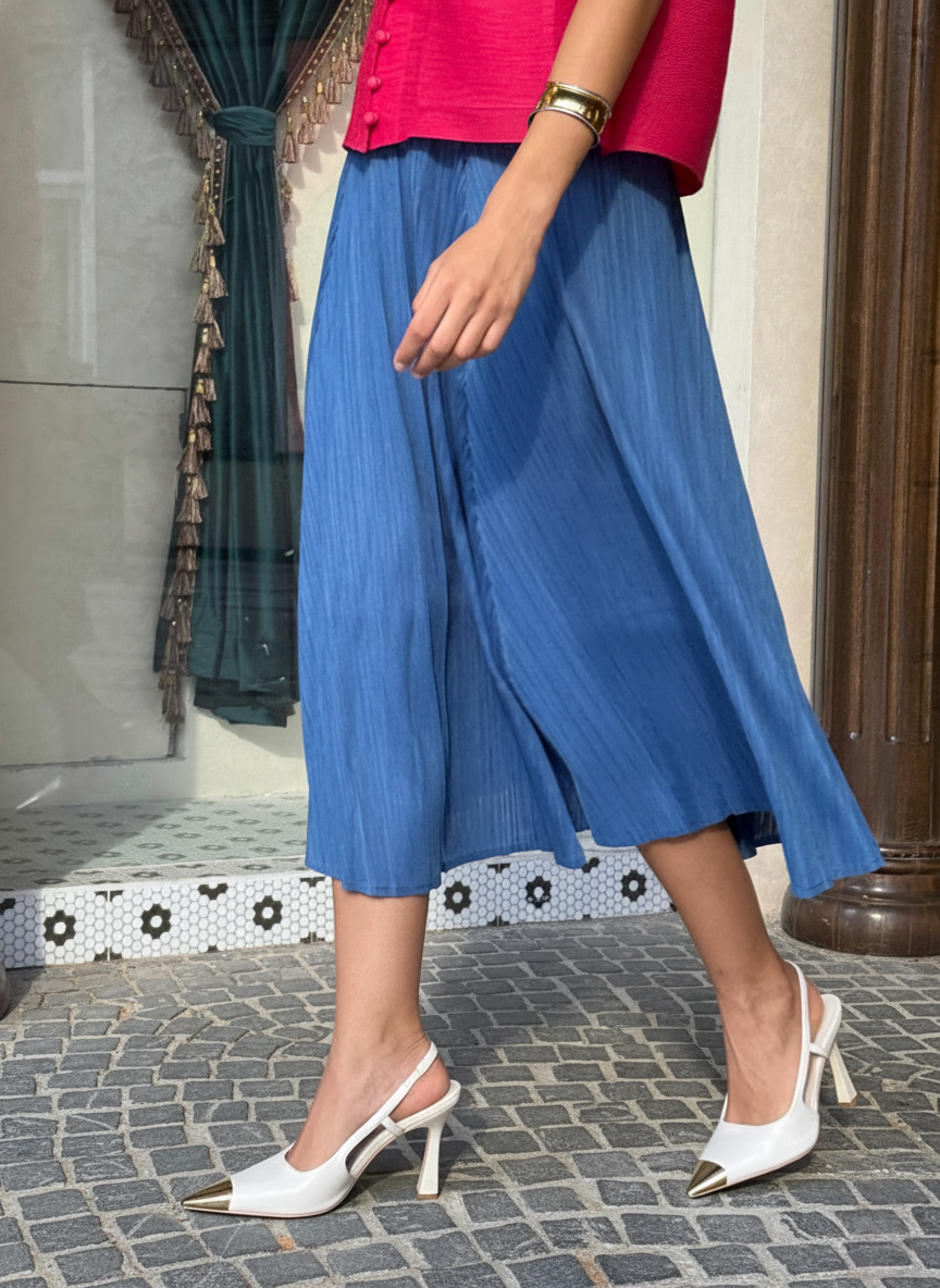 Cooling & Wrinkle-Free Whisper Skirt With Elastic Waistband