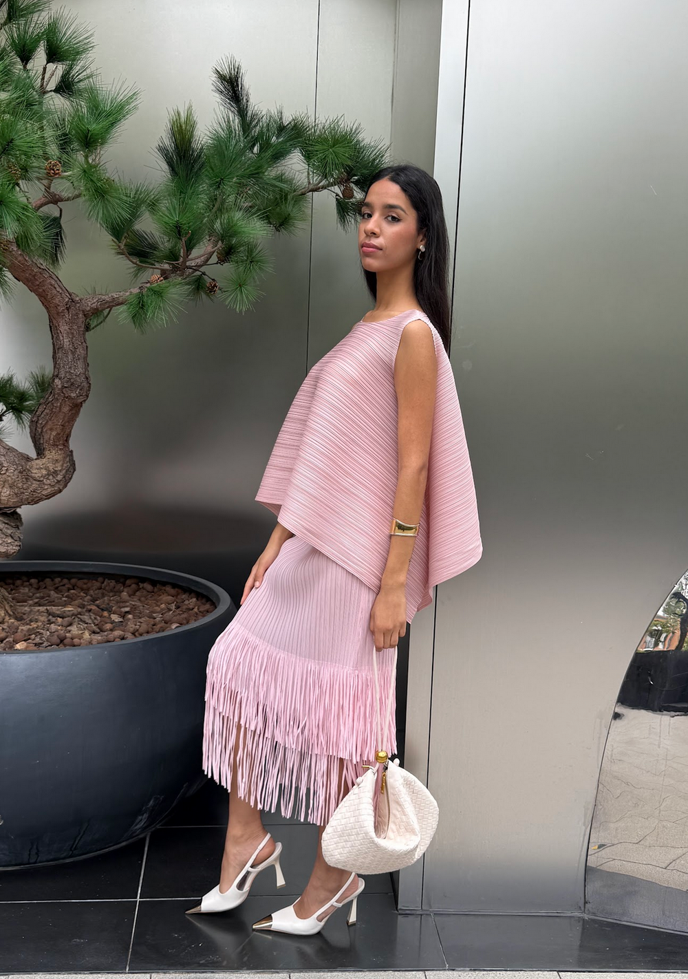 Cooling & Flattering Swirl Skirt With Elastic Waistband