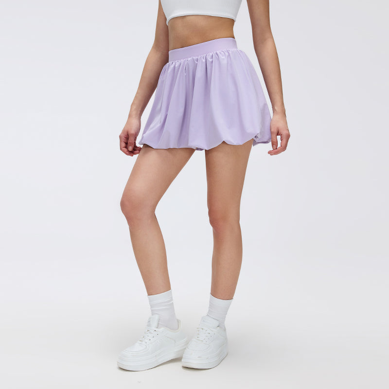 Buy 1, Get 1 Free - Breathable & Stretchy Puffer Skort With Inner Tights & Pockets