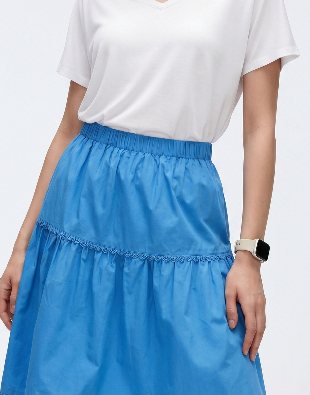 Cooling, Breathable With Tummy Control Petal Tiered Skirt