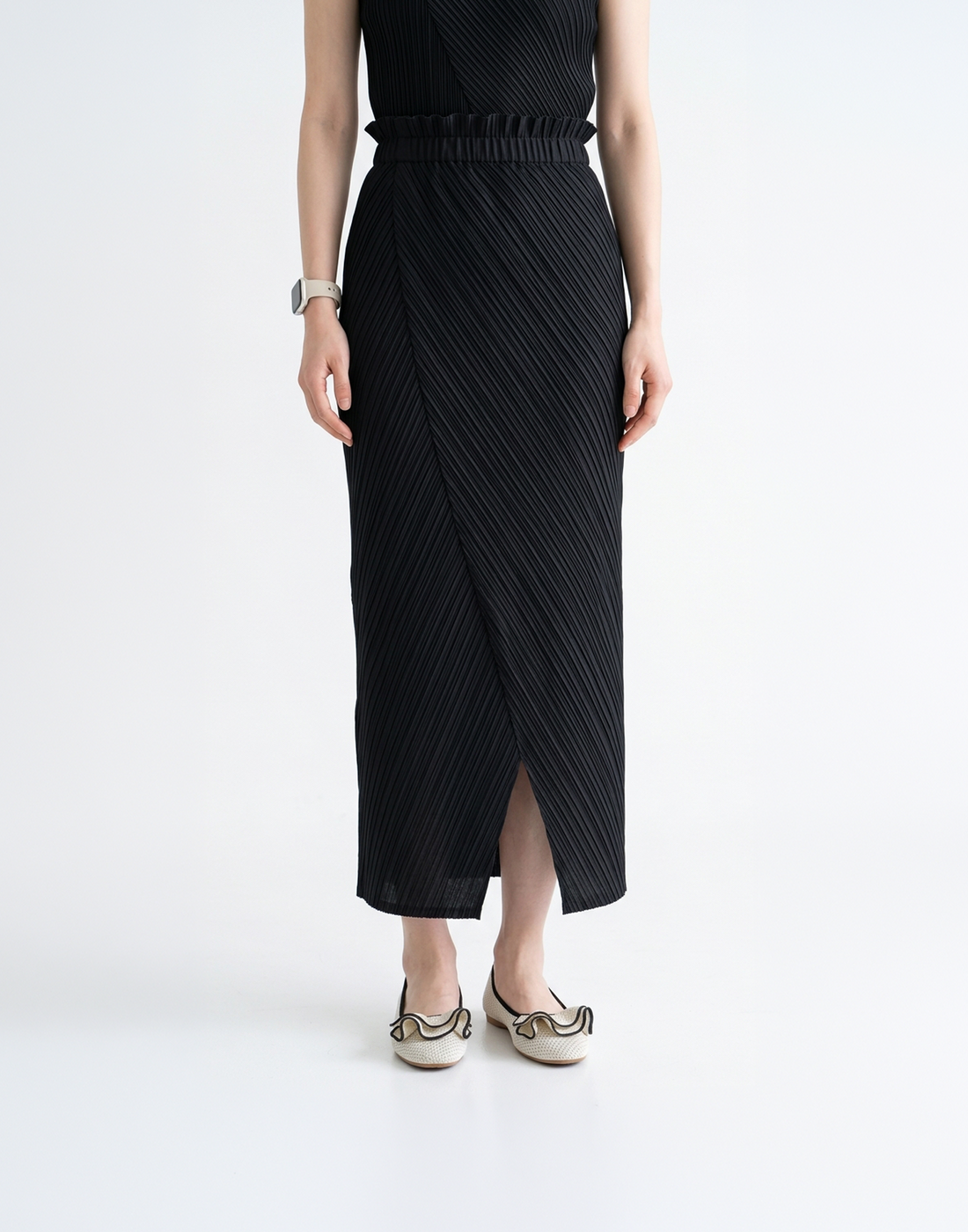 Wrinkle-Free, Cooling & Breathable Tummy Tucking Drape Skirt With Elastic Waistband