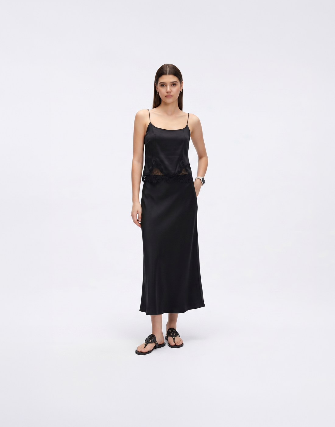 Cooling, Breathable & Crease-Free Lumi Silk Skirt With Zip
