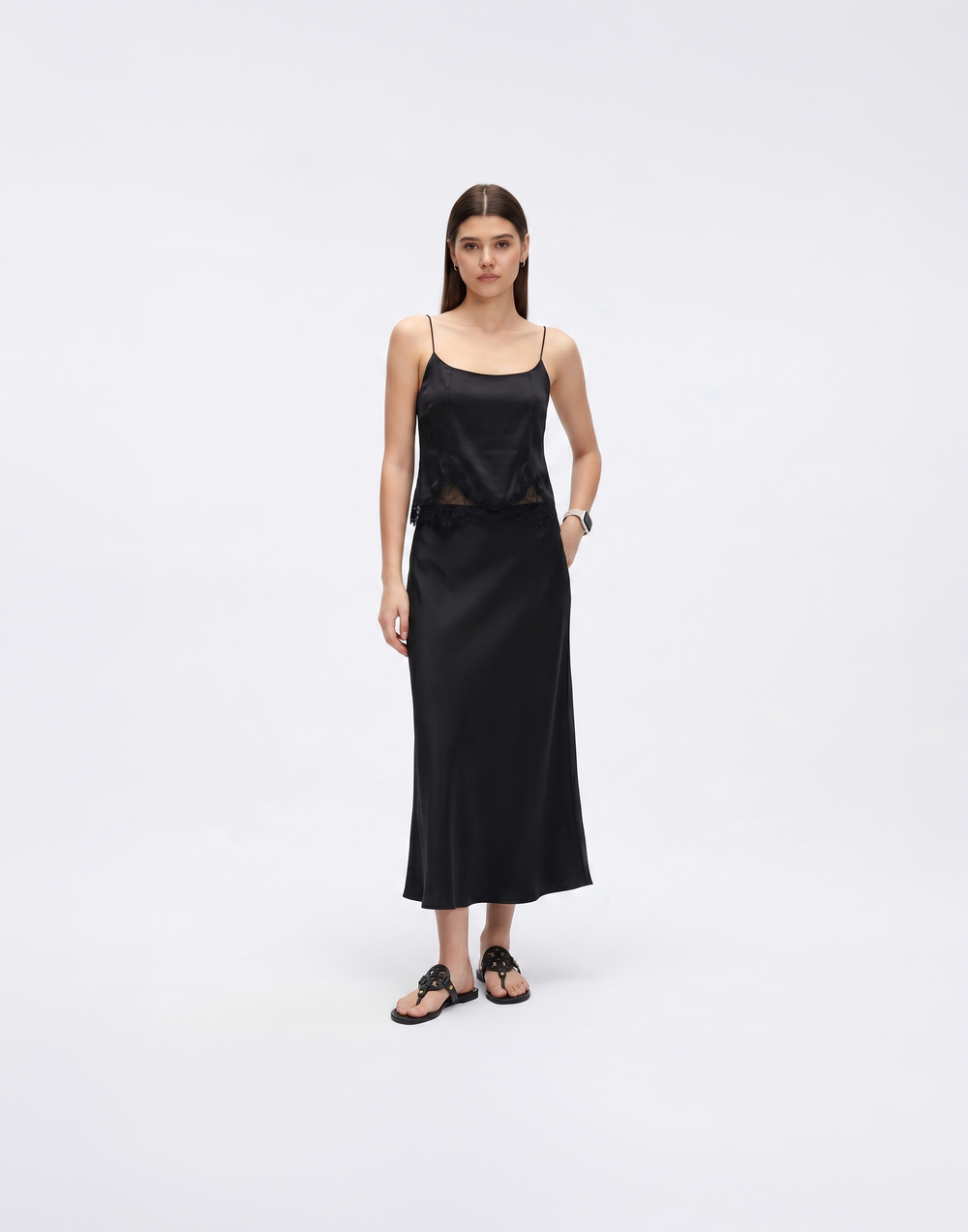 Cooling, Breathable & Crease-Free Lumi Silk Skirt With Zip