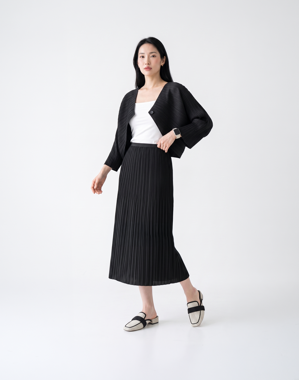 Wrinkle-Free, Cooling & Breathable Free Size Twirl Skirt With Stretchy Waistband