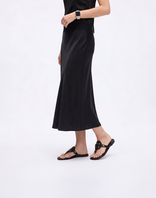 Cooling, Breathable & Crease-Free Lumi Silk Skirt With Zip