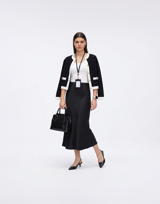 Cooling, Breathable & Crease-Free Lumi Silk Skirt With Zip