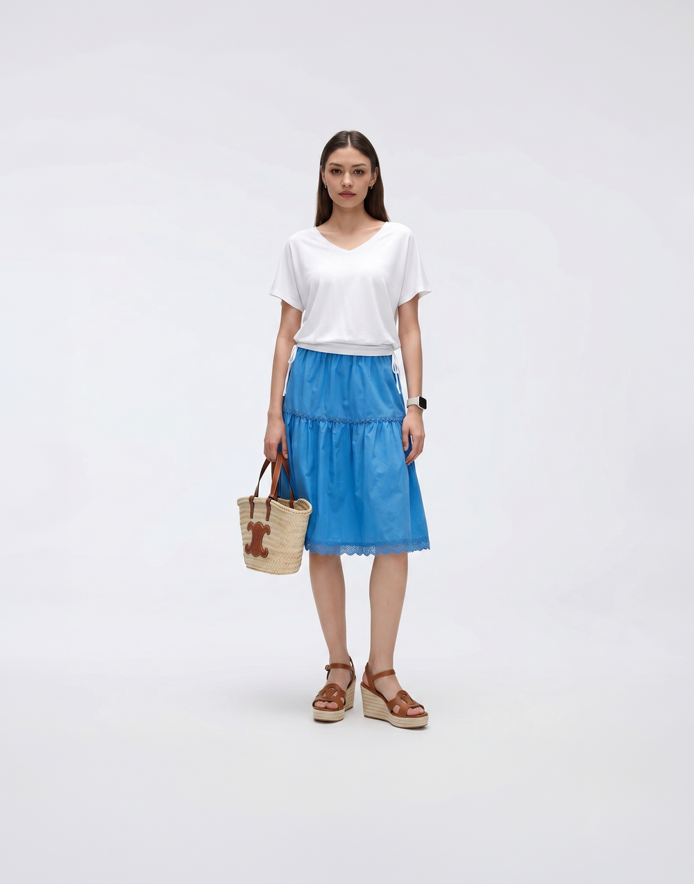 Cooling, Breathable With Tummy Control Petal Tiered Skirt