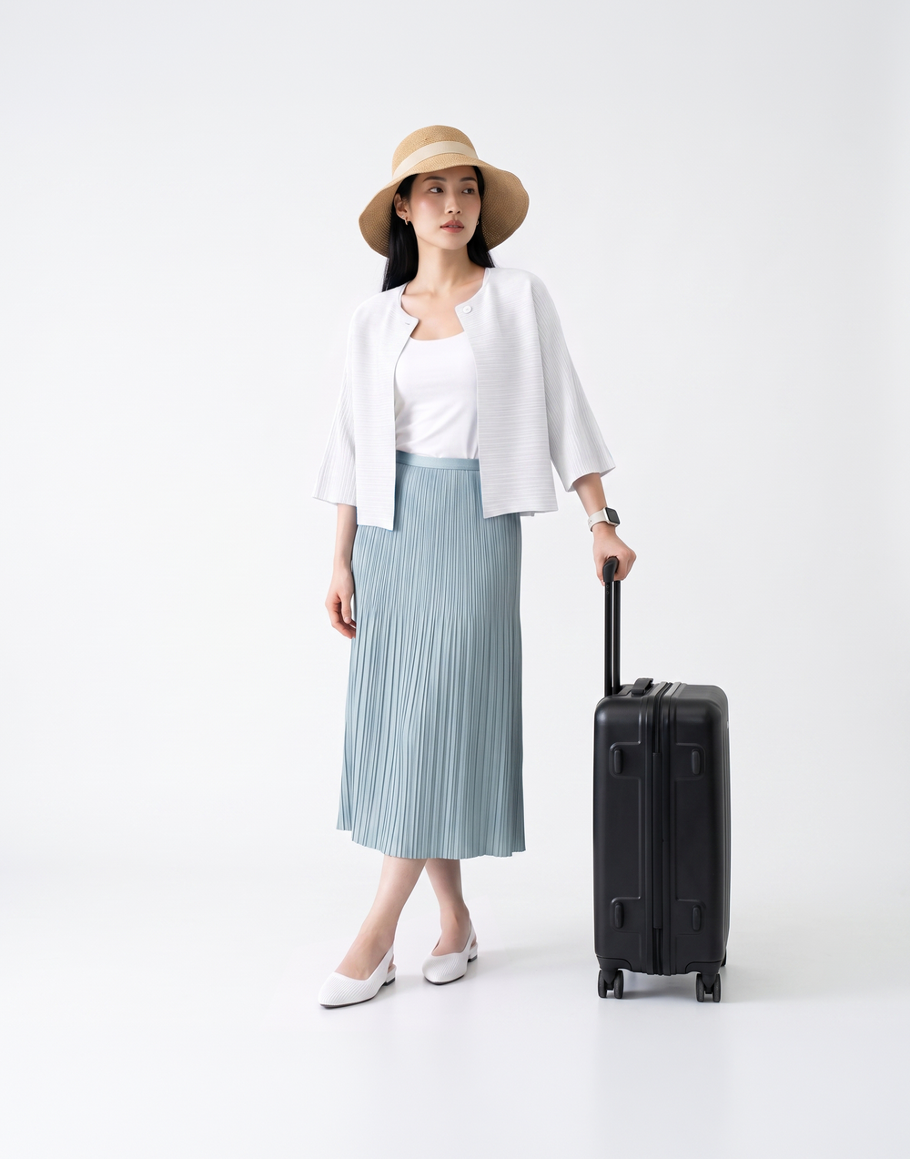 Wrinkle-Free, Cooling & Breathable Free Size Twirl Skirt With Stretchy Waistband