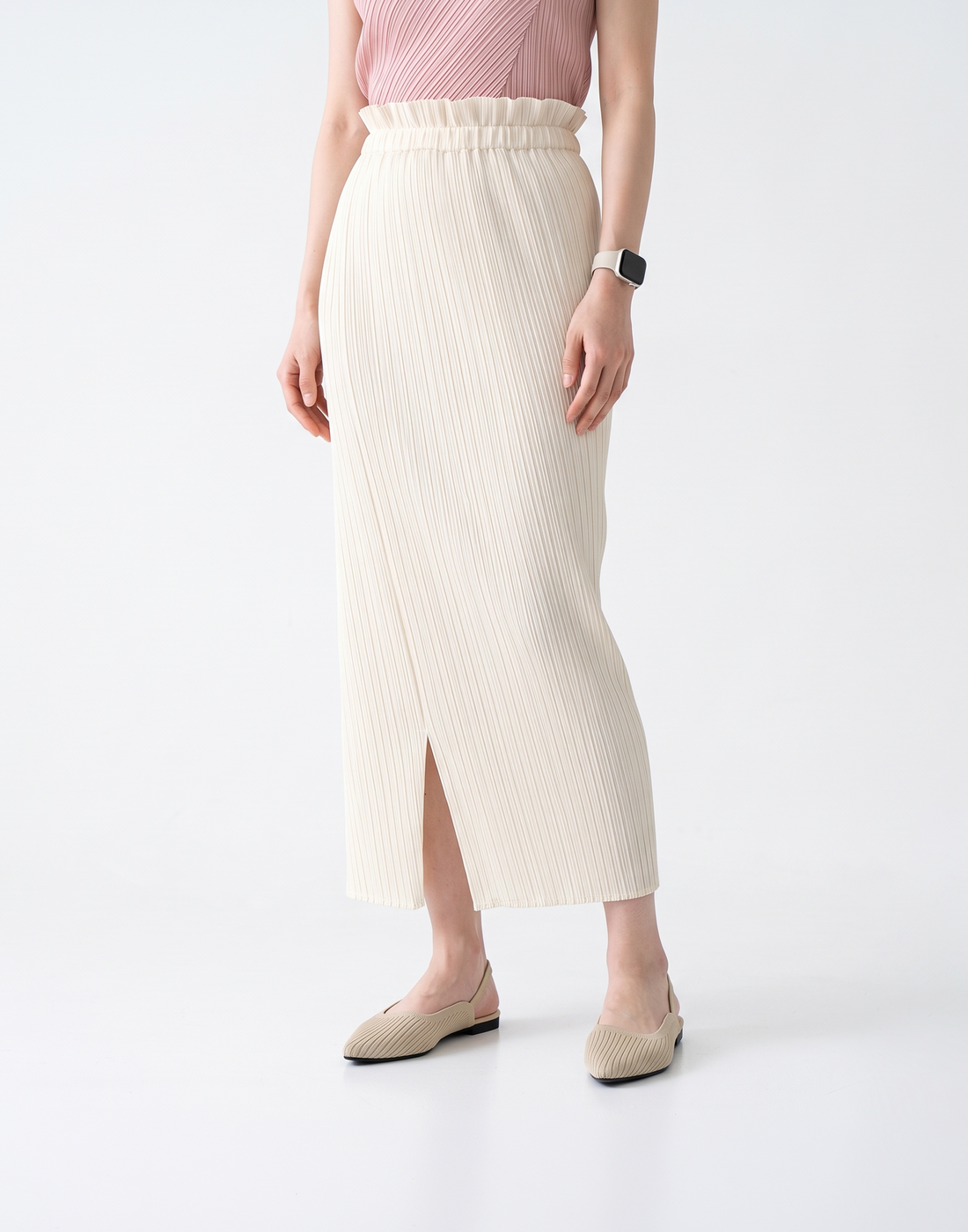 Wrinkle-Free, Cooling & Breathable Tummy Tucking Drape Skirt With Elastic Waistband