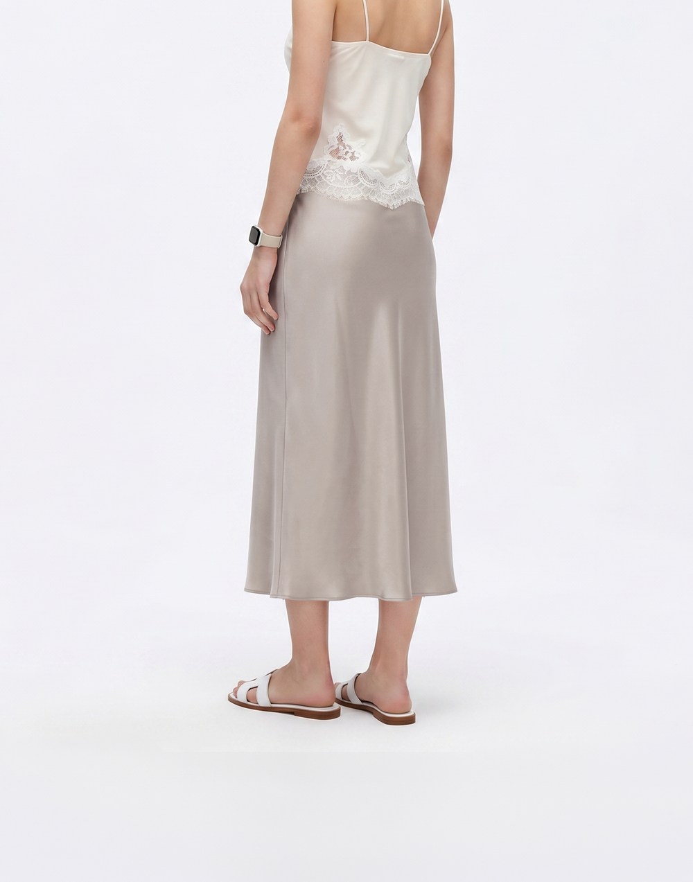 Cooling, Breathable & Crease-Free Lumi Silk Skirt With Zip