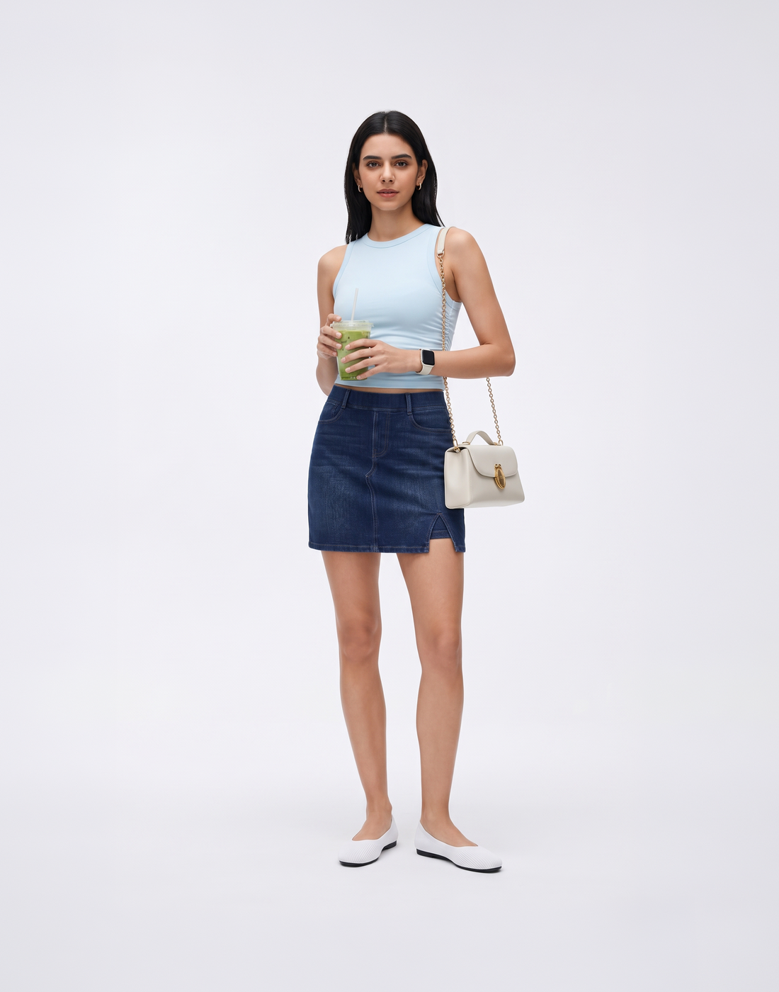 Cooling, Buttery Soft & Stretchy Tummy Control Coast Skort With Inner Shorts