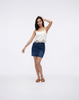 Cooling & Stretchable With Tummy Control Signature Denim Skirt With Pockets