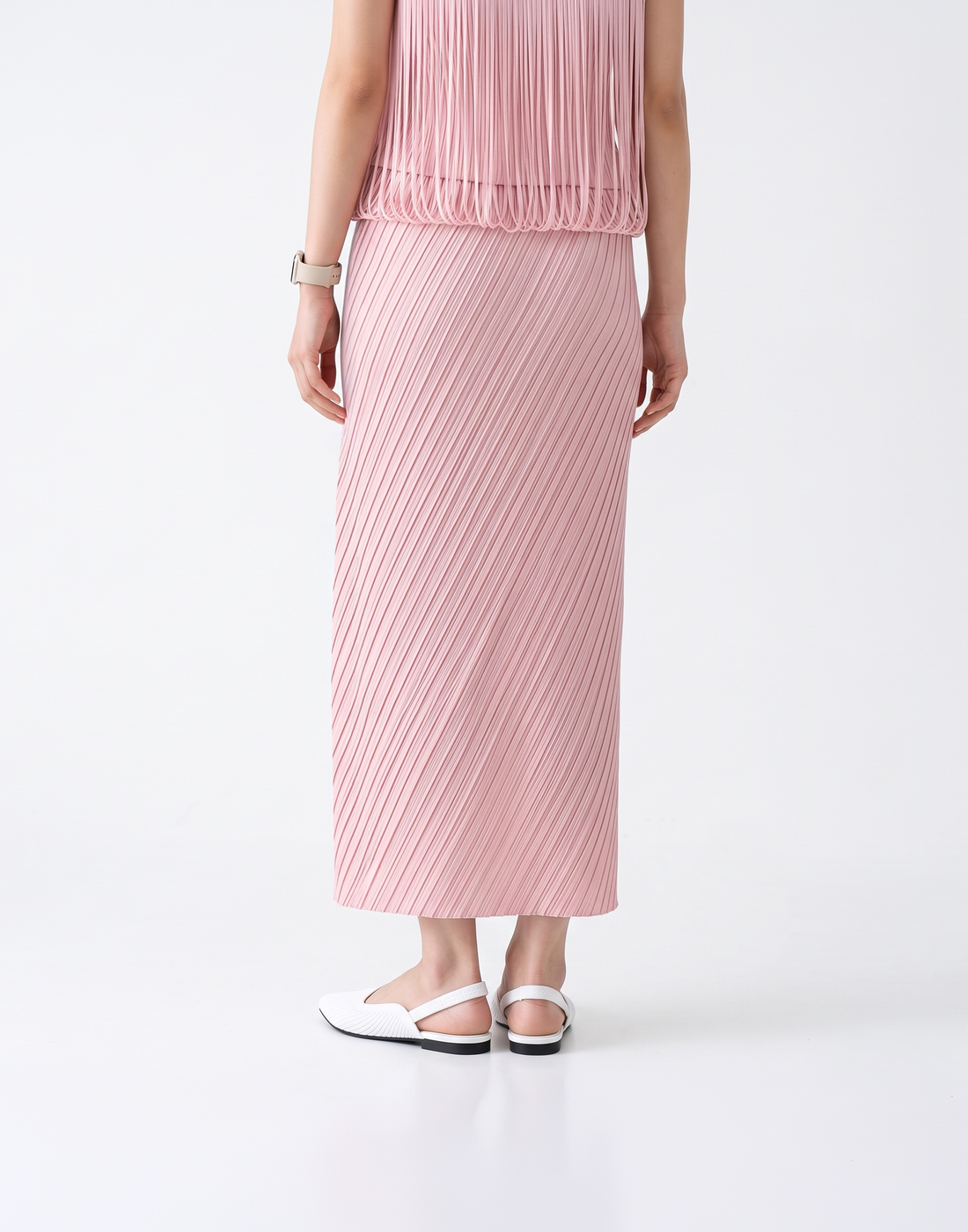 Wrinkle-Free, Cooling & Breathable Tummy Tucking Drape Skirt With Elastic Waistband