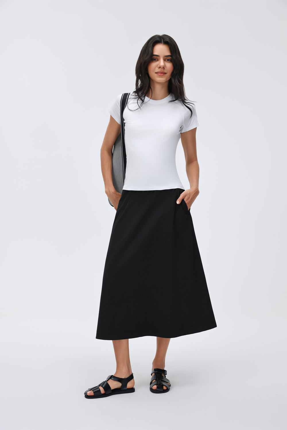 Wrinkle-Free, Cooling & Breathable Sunrise Skirt With Stretchable Waistband With Pockets