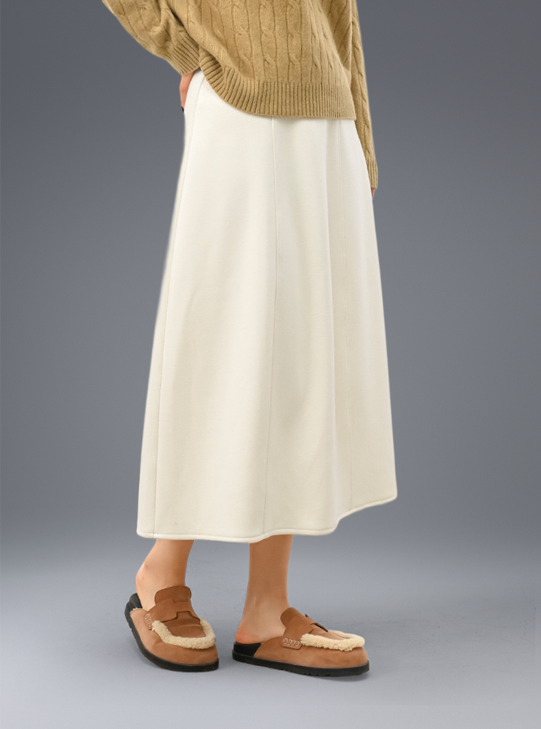 Buttery Soft Wool Winter Bliss Skirt With Stretchy Waistband