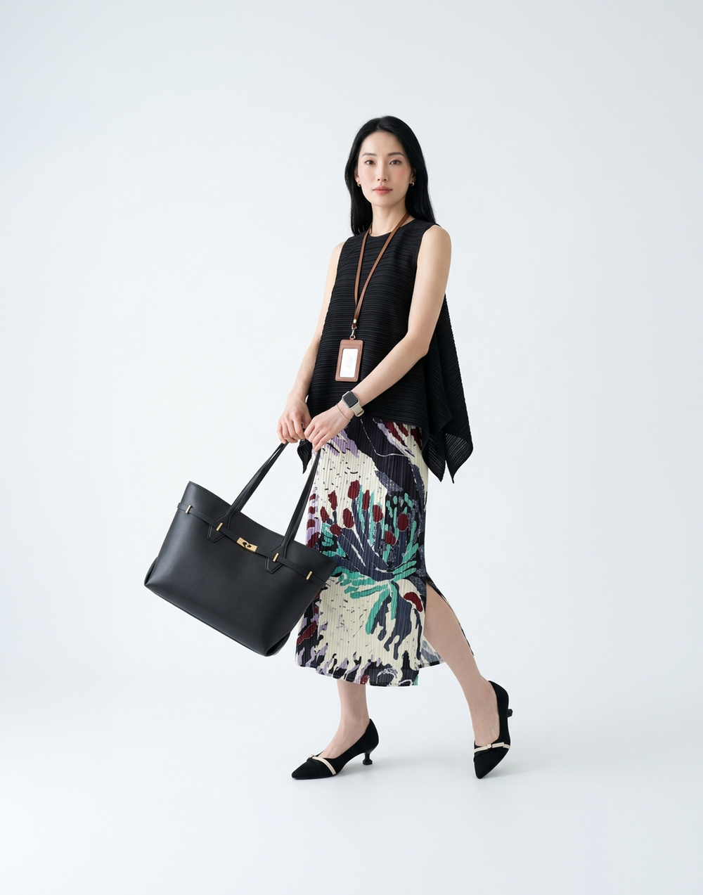 Wrinkle-Free, Cooling & Breathable Free Size Glimmer Skirt With Stretchy Waistband