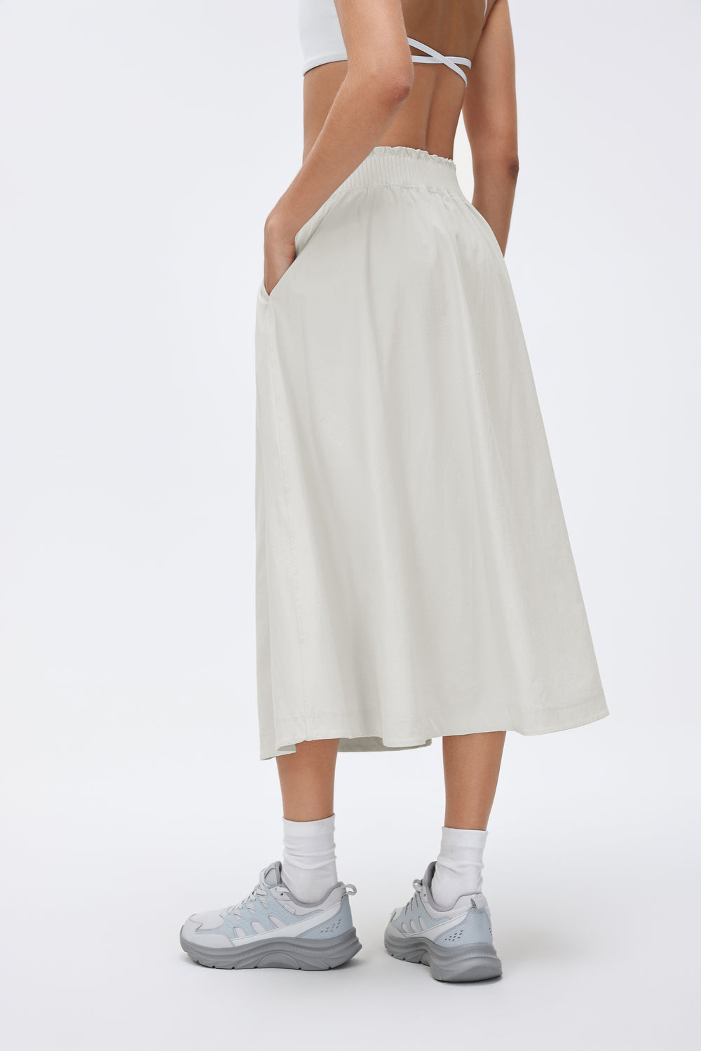 Wrinkle-Free, Cooling & Breathable Sunrise Skirt With Stretchable Waistband With Pockets