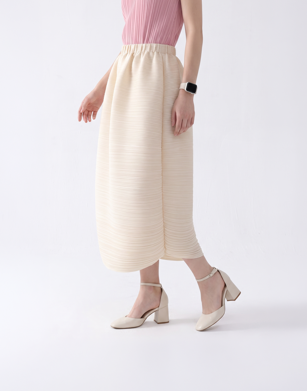 Wrinkle-Free, Cooling & Breathable Free Size With Stretchy Waistband Float Skirt