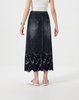 Cooling, Breathable & Stretchy Free Size Manhattan Pleated Denim Skirt With Pockets