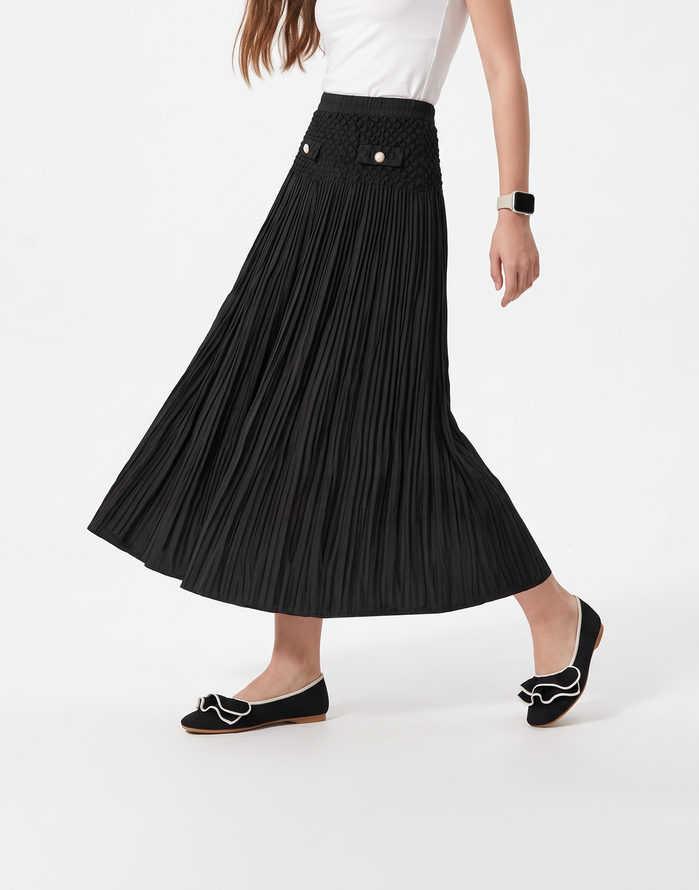 Wrinkle-Free, Cooling & Breathable Free Size Lit Pleated Set