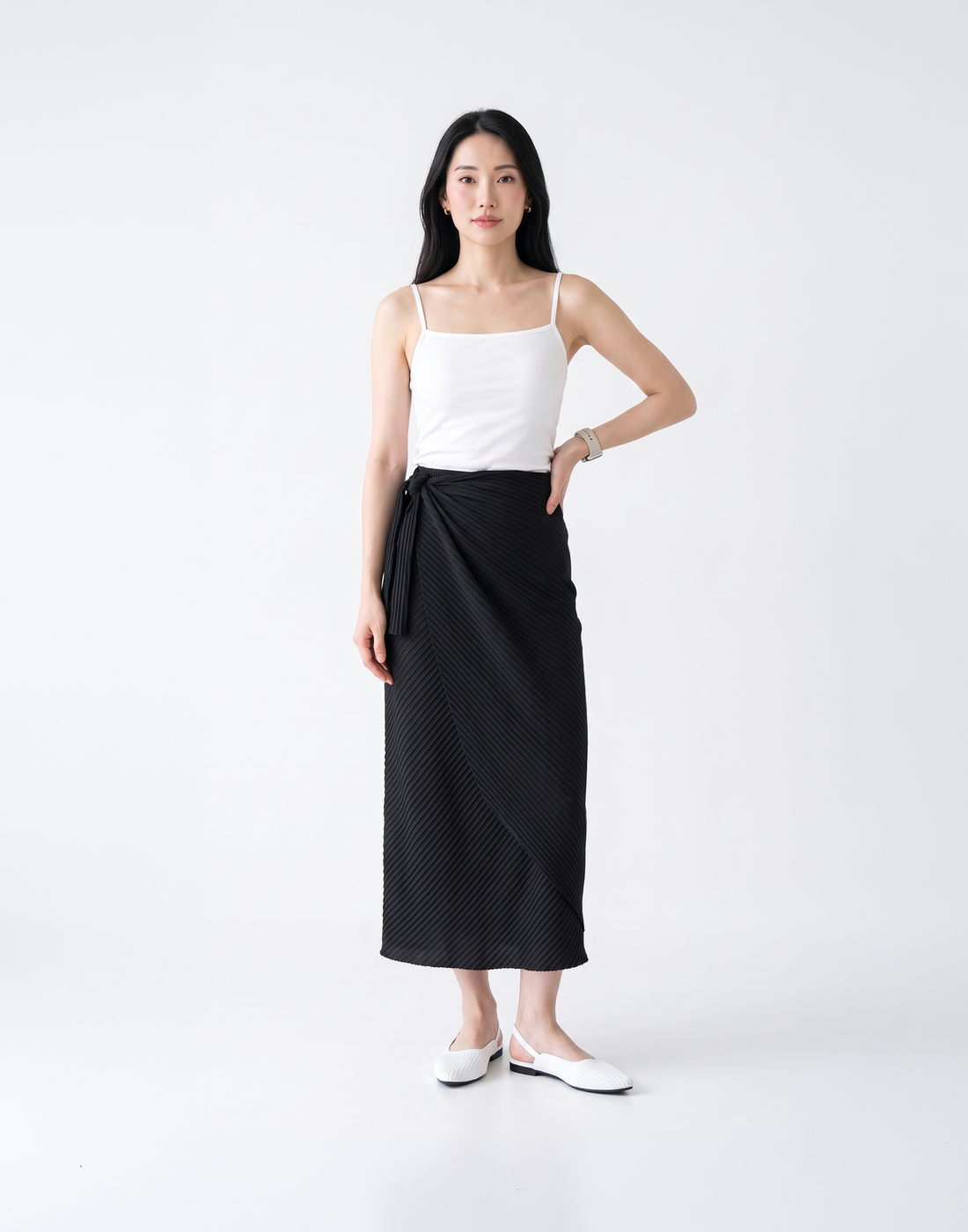 Wrinkle-Free, Cooling & Breathable Free Size Siena Skirt With Stretchy Waistband