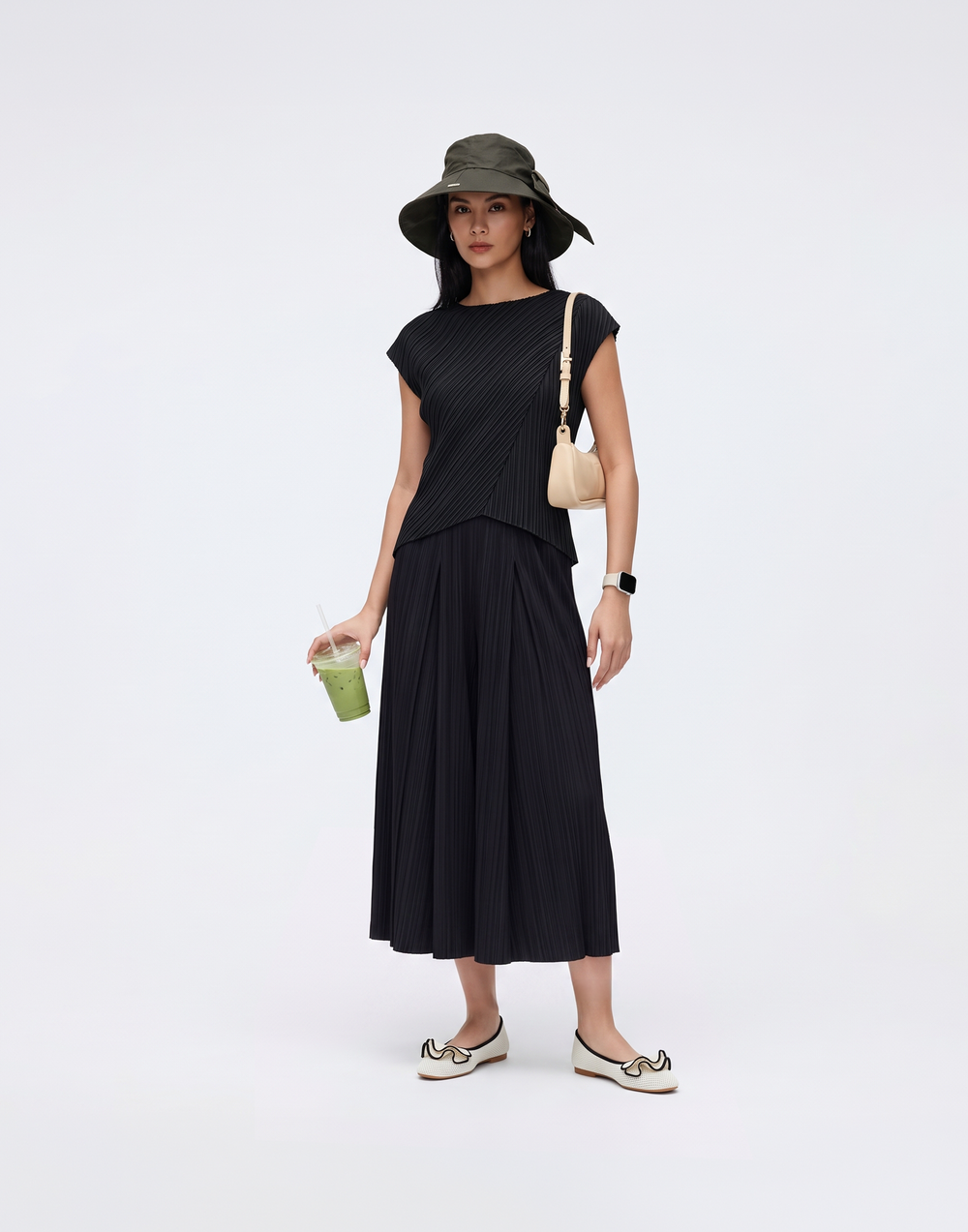 Wrinkle-Free, Cooling & Breathable Free Size Nelle Pants With Stretchy Waistband