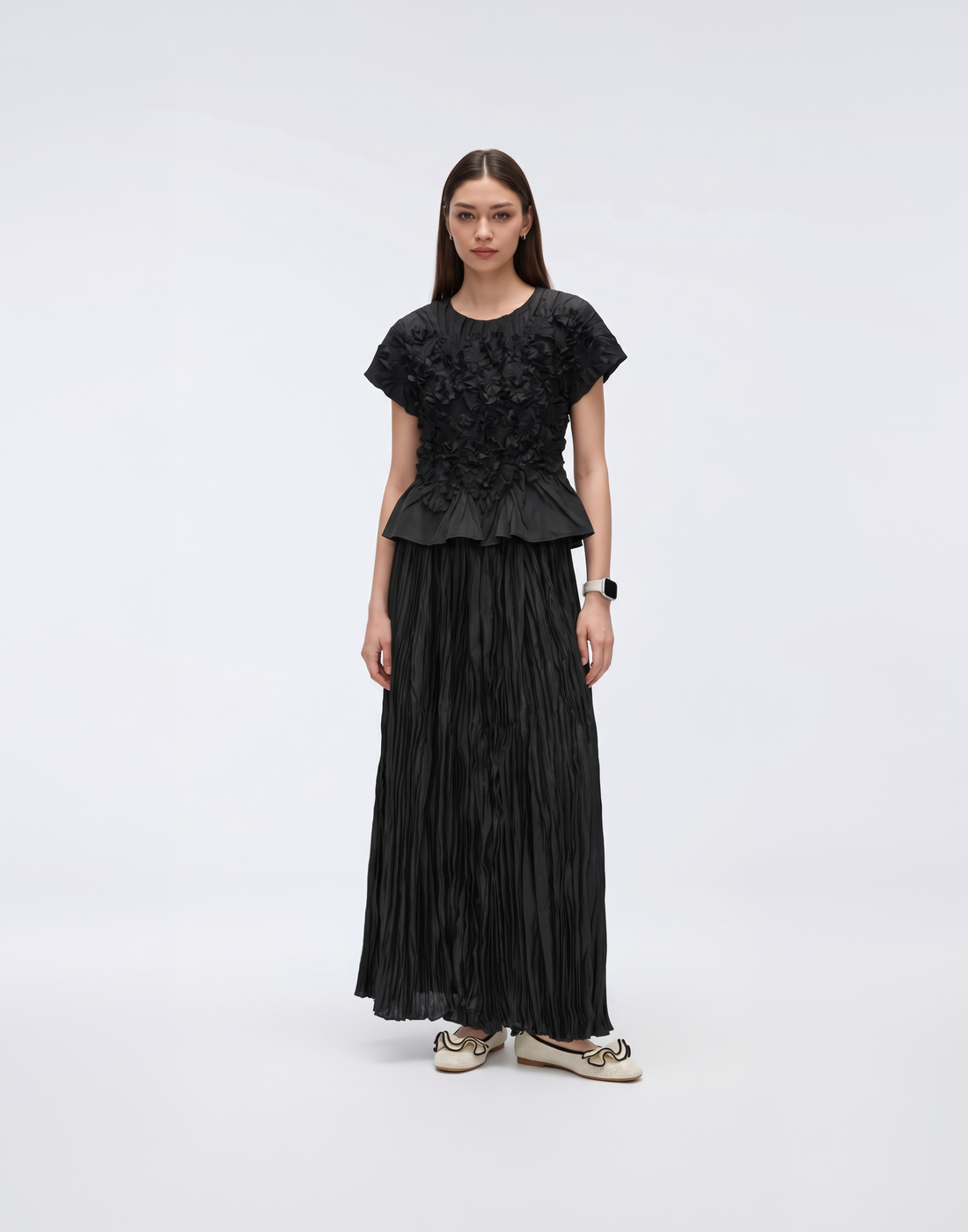 Wrinkle-Free, Cooling & Breathable Free Size Pleated Vienna Skirt