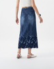Cooling, Breathable & Stretchy Free Size Manhattan Pleated Denim Skirt With Pockets