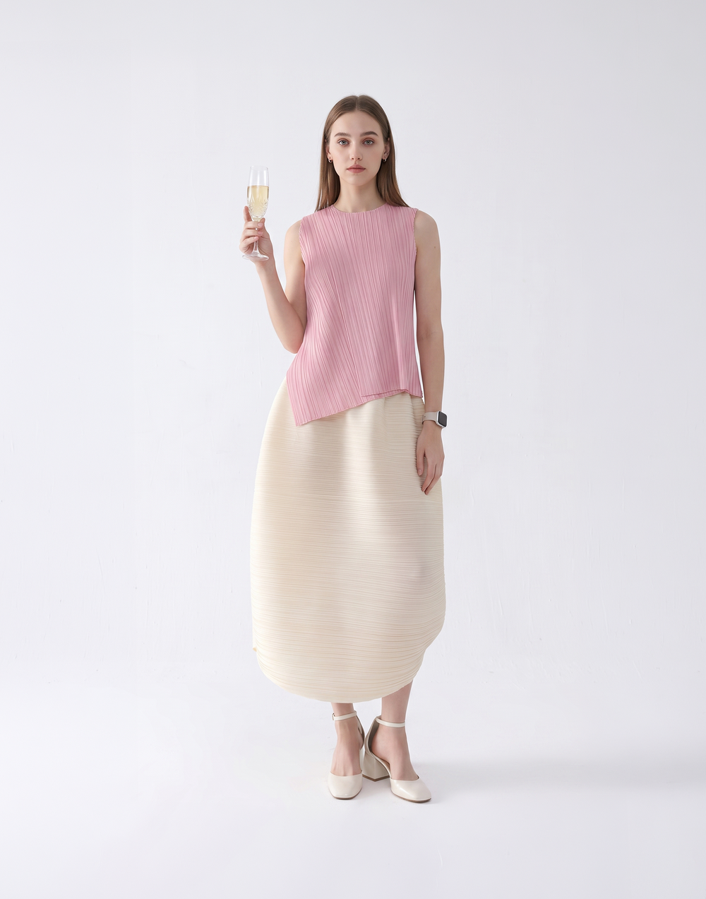 Wrinkle-Free, Cooling & Breathable Free Size With Stretchy Waistband Float Skirt