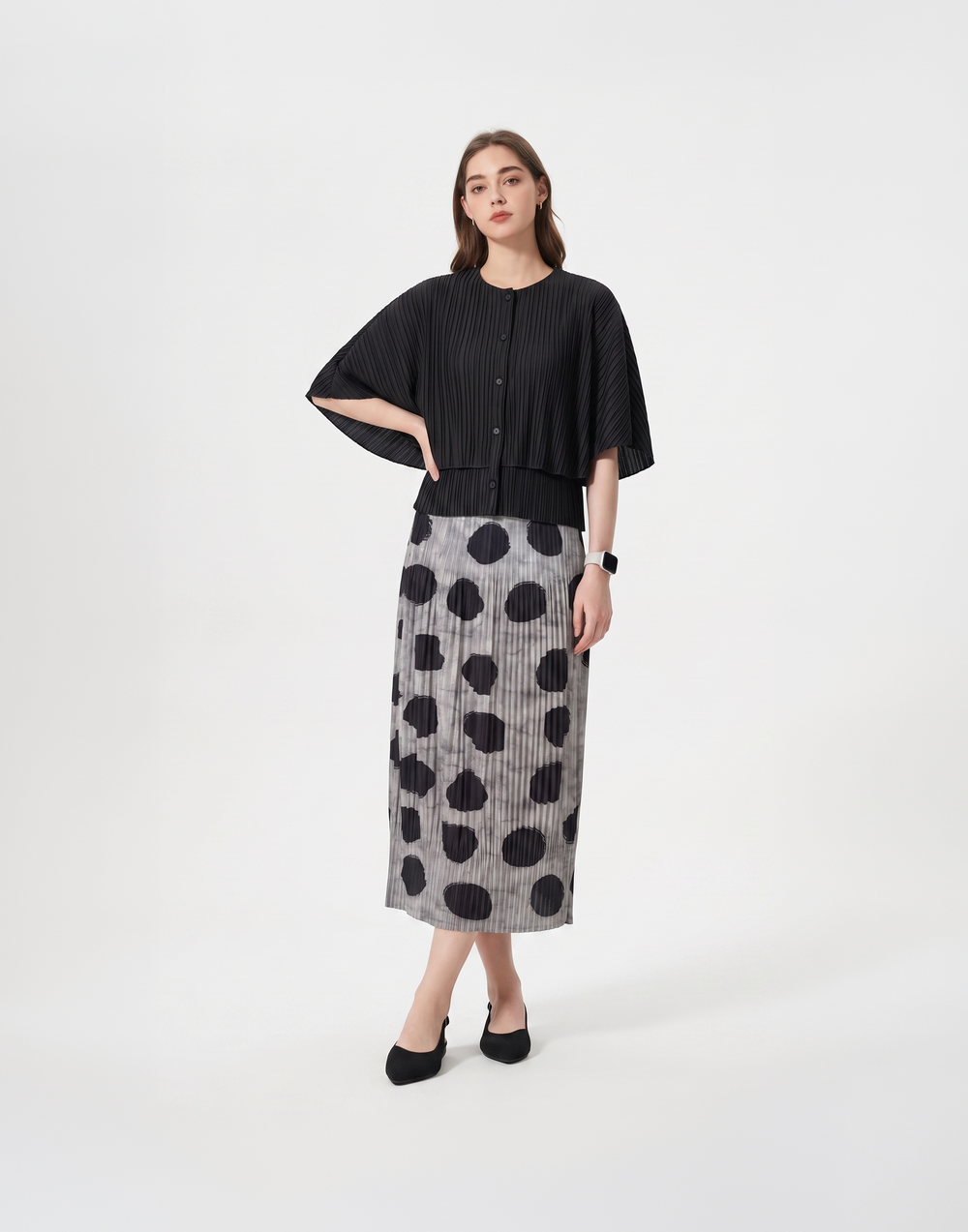 Wrinkle-Free, Cooling & Breathable Free Size Element Skirt With Stretchy Waistband