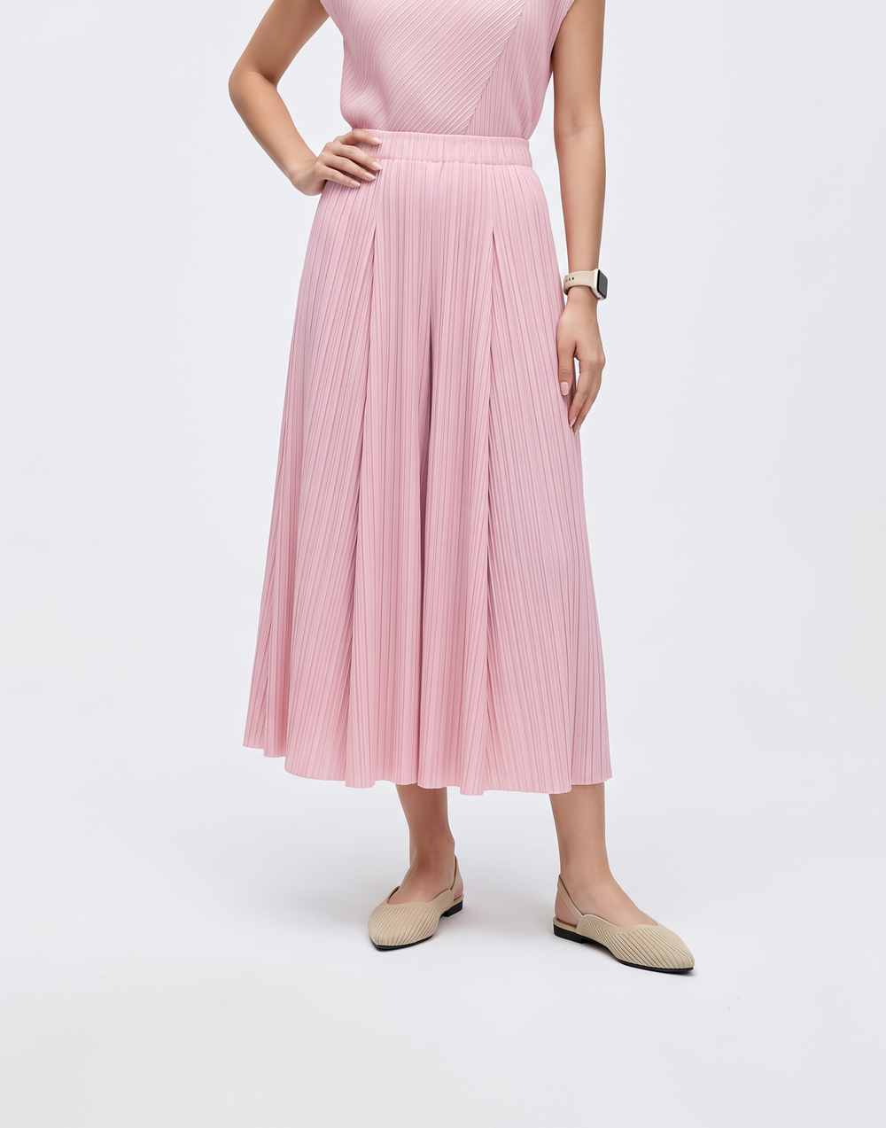 Wrinkle-Free, Cooling & Breathable Free Size Nelle Pants With Stretchy Waistband