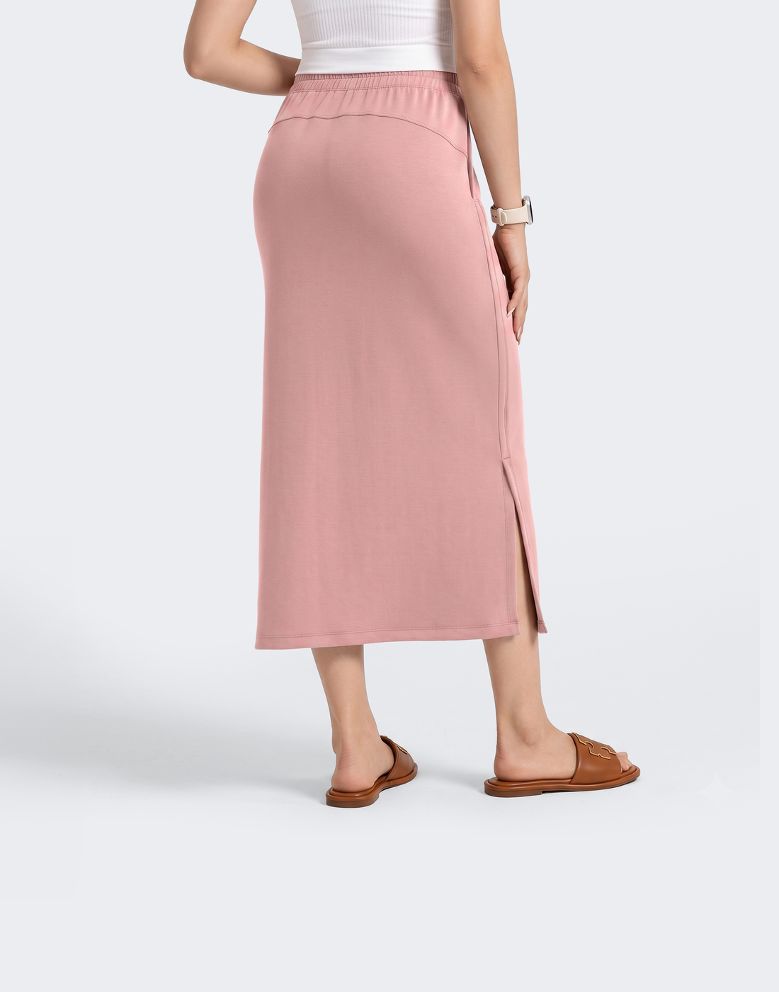 Cooling, Breathable & Buttery Soft Deluxe Skirt With Stretchable Waistband & Pockets