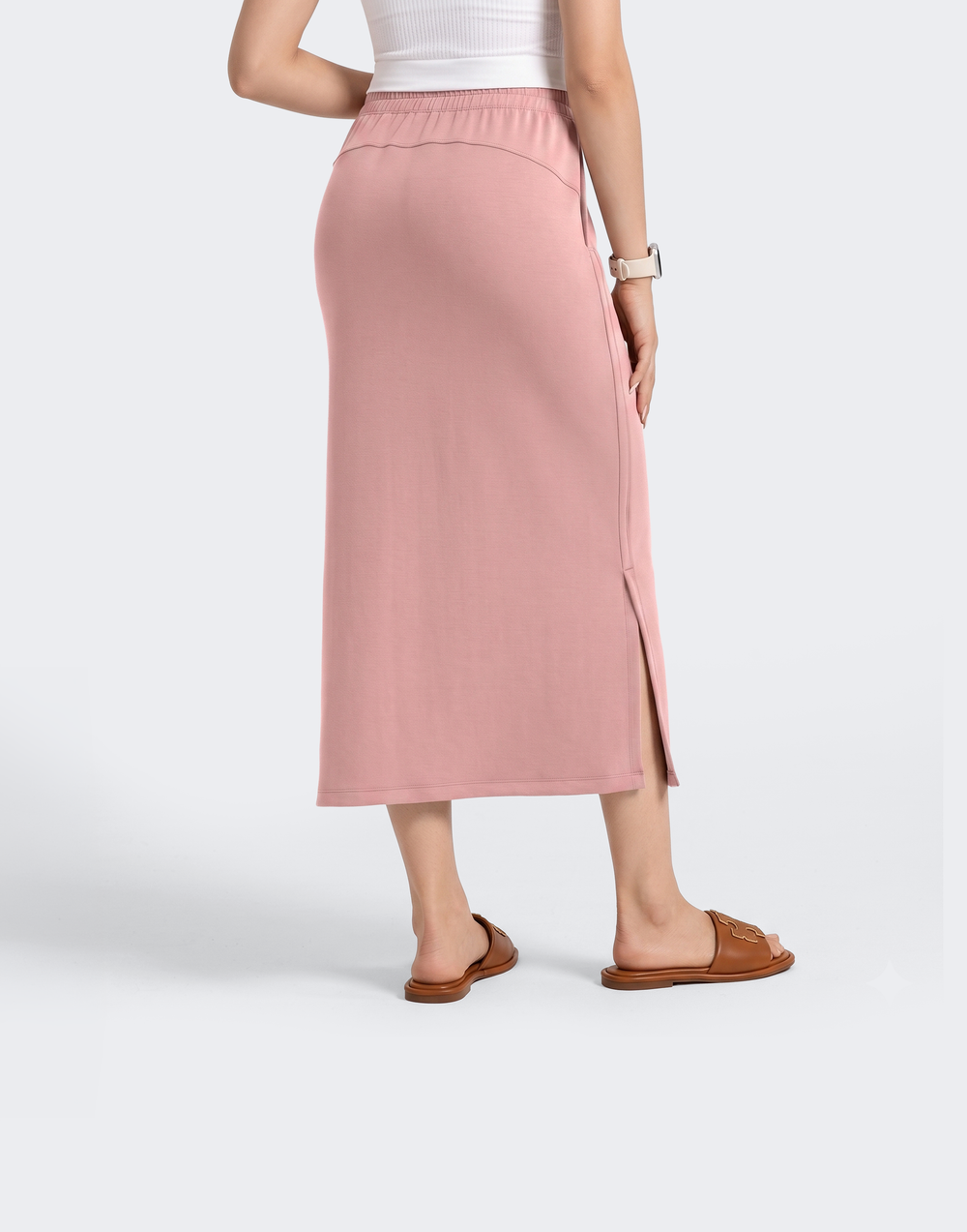 Buy 1, Get 1 Free - Cooling, Breathable & Buttery Soft Deluxe Skirt With Stretchable Waistband & Pockets