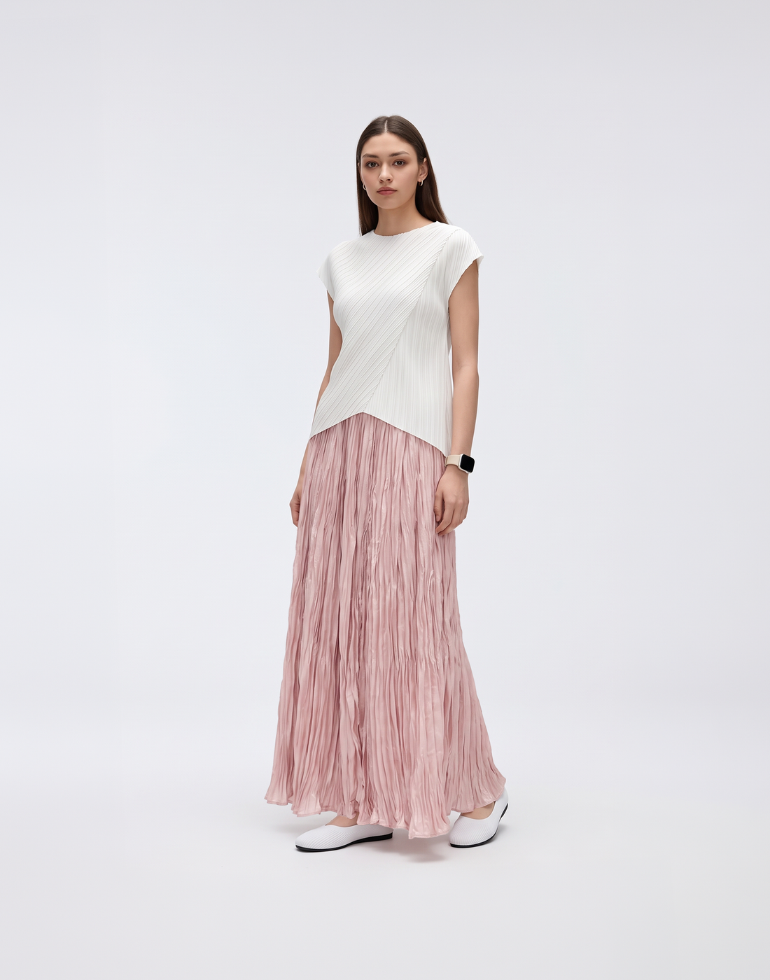 Wrinkle-Free, Cooling & Breathable Free Size Pleated Vienna Skirt