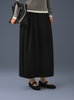 Wool Stride Skirt With Stretchy Waistband & Pockets - For Cold Climates