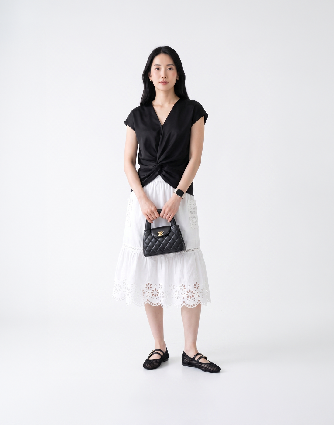 Cooling, Breathable Muse Lace Skirt With Stretchable Waistband & Pockets