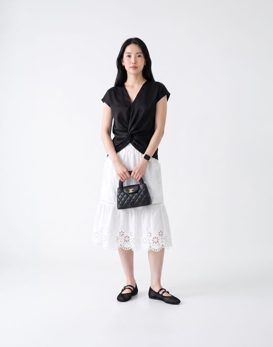 Cooling, Breathable Muse Lace Skirt With Stretchable Waistband & Pockets