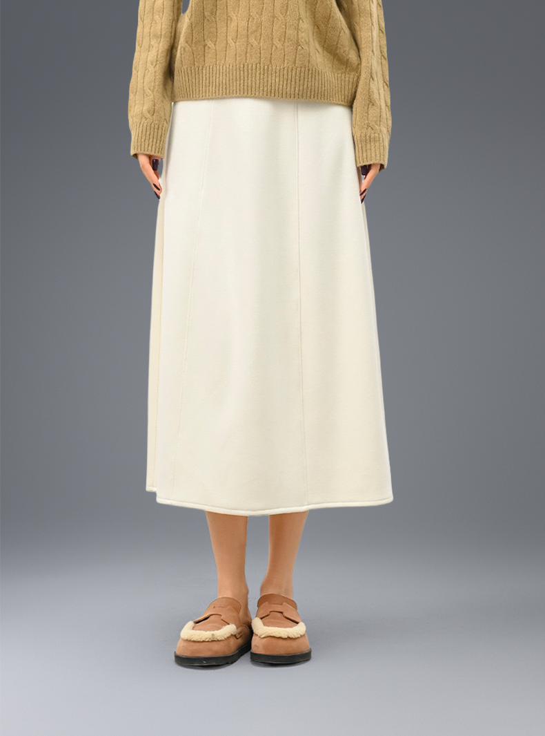 Buttery Soft Wool Winter Bliss Skirt With Stretchy Waistband
